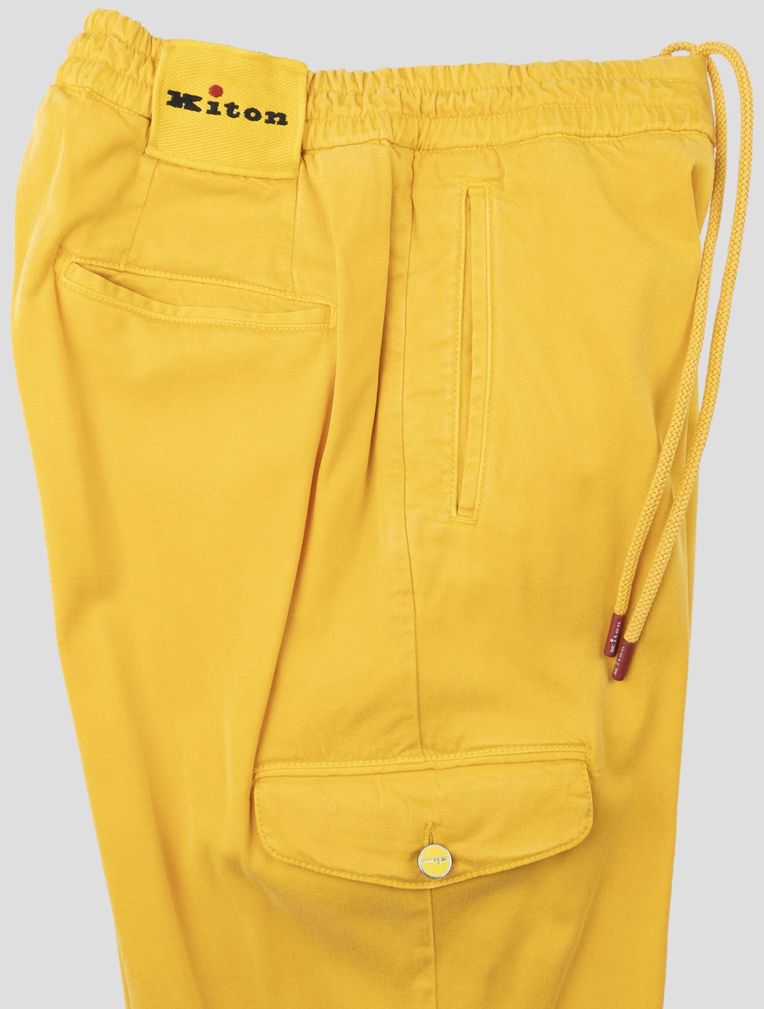 Kiton Yellow Lyocell Ea Cargo Pants