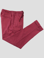 Kiton Red Lyocell Cotton Ea Pants