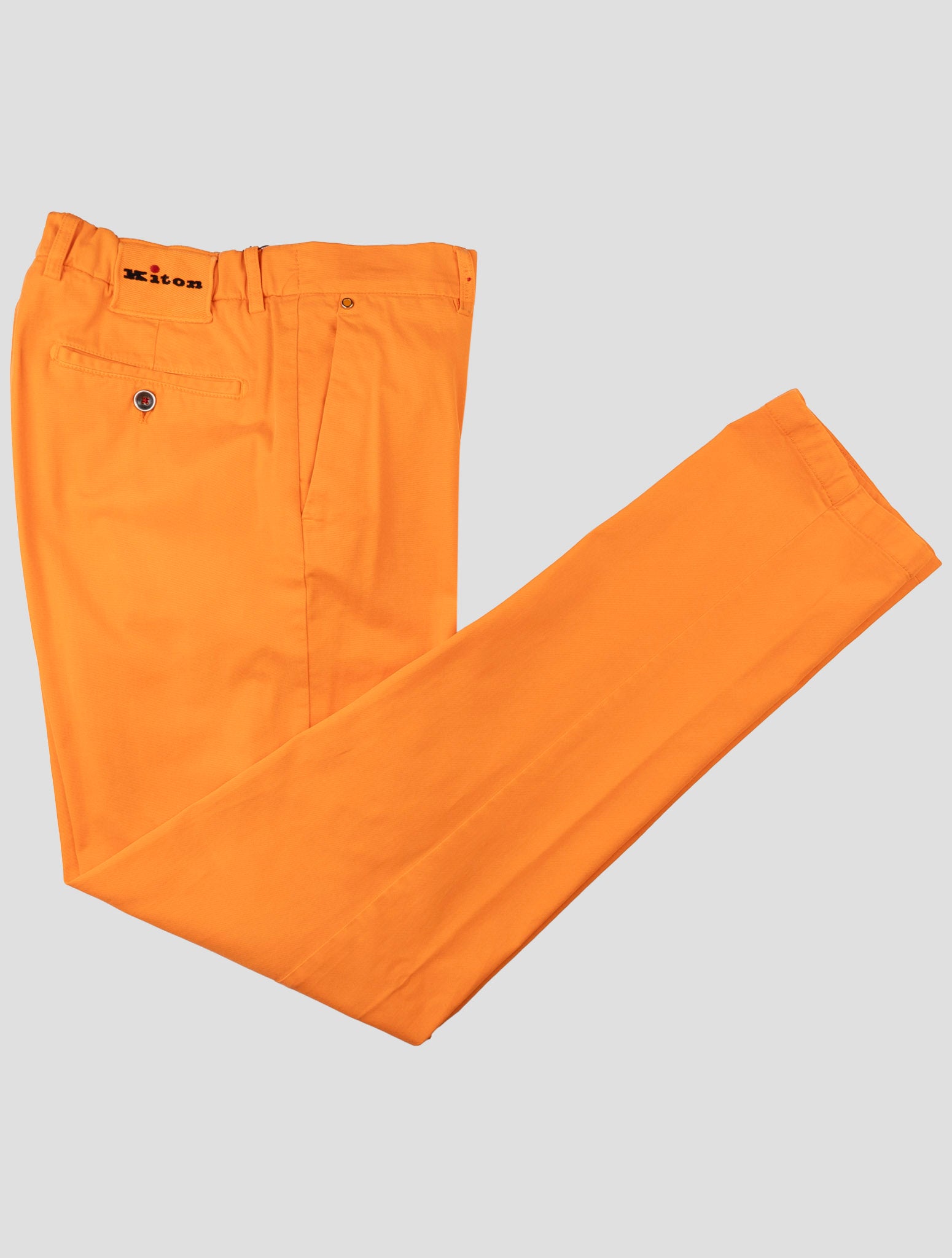 Kiton Orange Cotton Cashmere Ea Pants