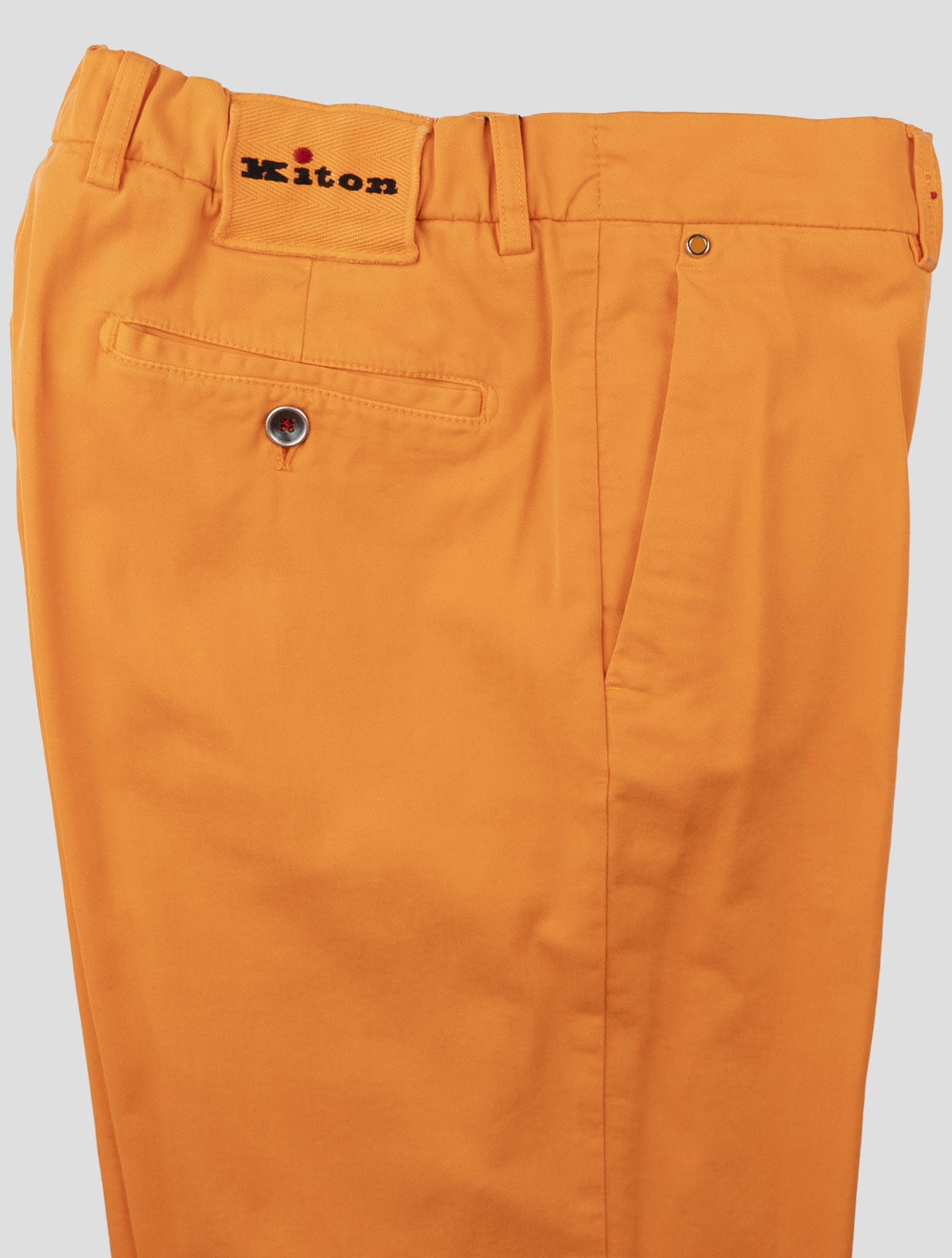 Kiton Orange Cotton Cashmere Ea Pants