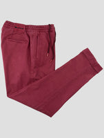 Kiton Red Lyocell Cotton Ea Pants