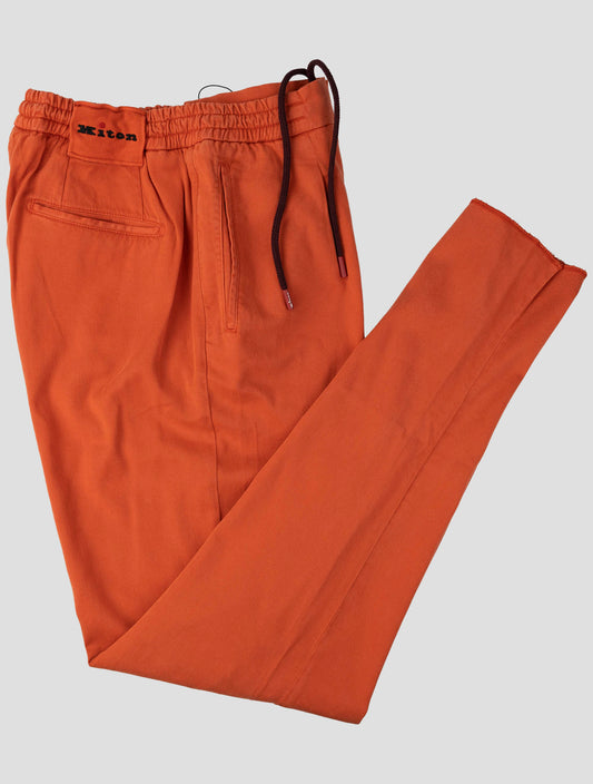 Kiton Red Lyocell Ea Pants