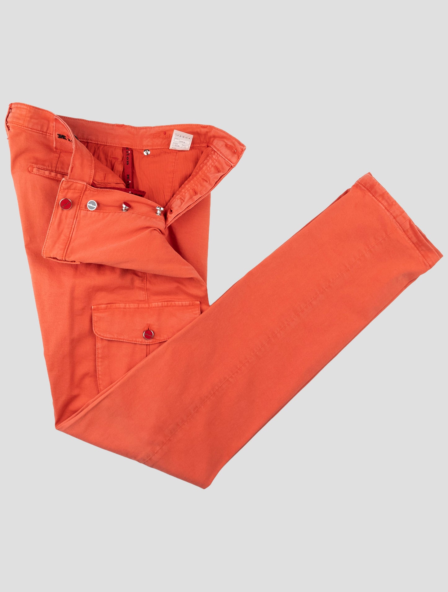 Kiton Red Cotton Ea Cargo Pants