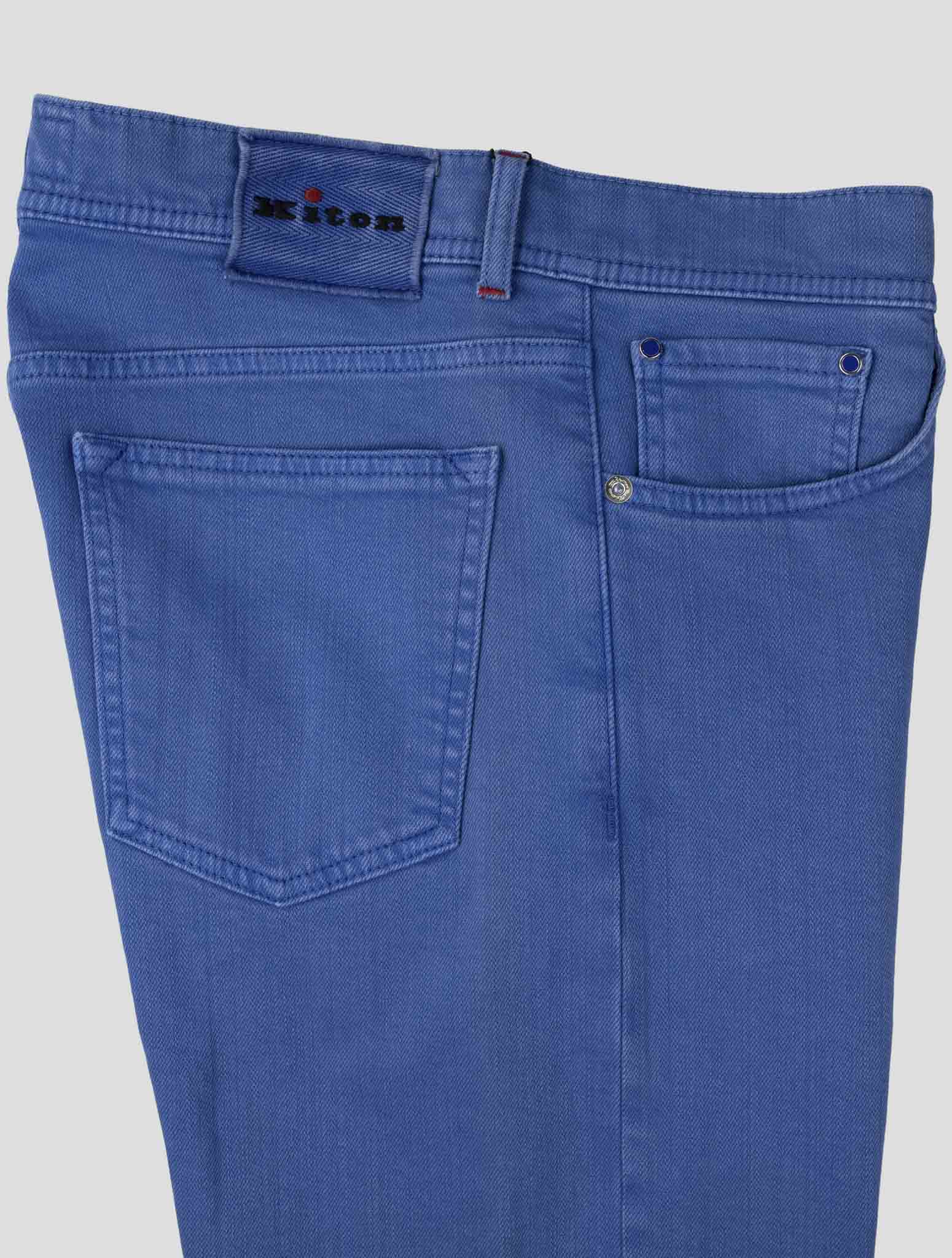Kiton Light Blue Cotton Ea Jeans