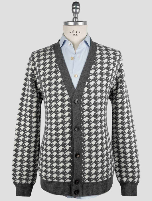 Kiton Gray Cashmere Sweater Cardigan