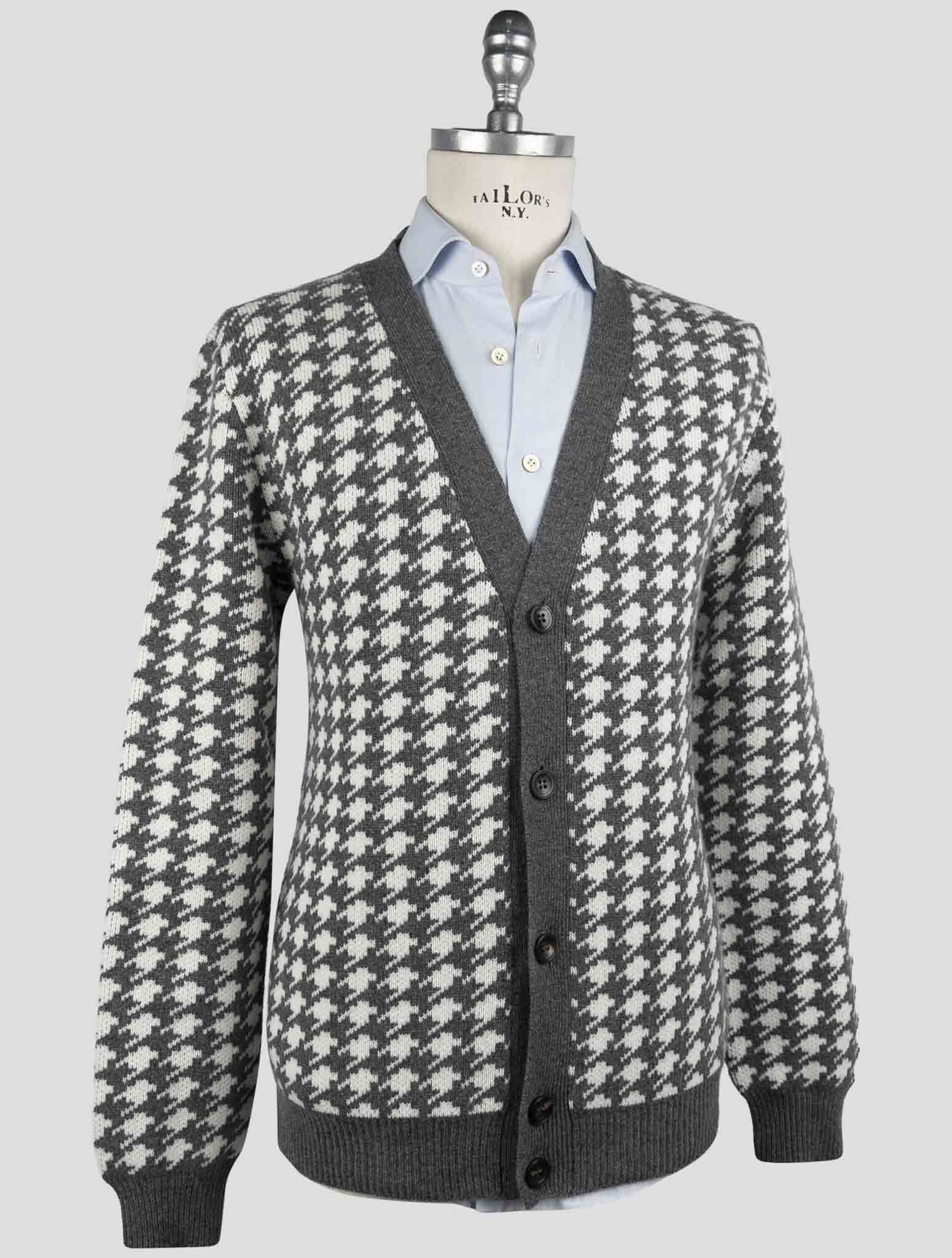 Kiton Gray Cashmere Sweater Cardigan