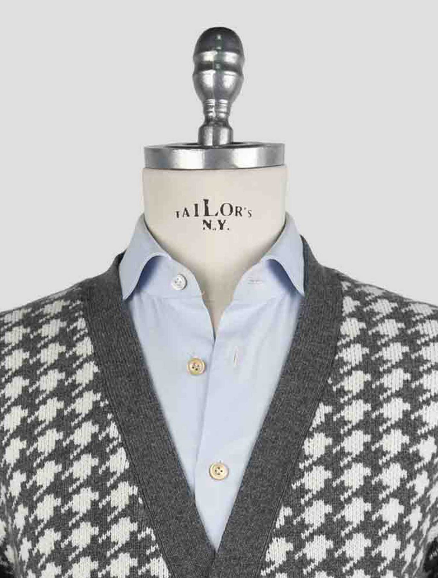 Kiton Gray Cashmere Sweater Cardigan