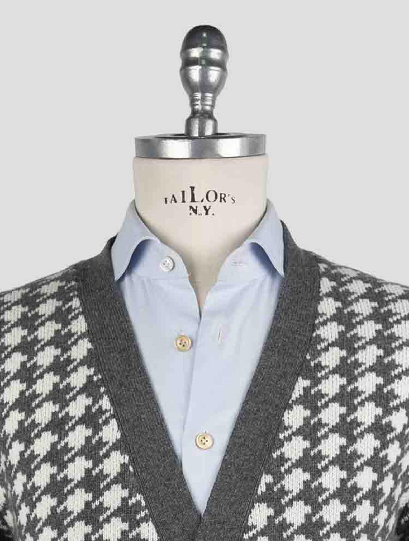Kiton Gray Cashmere Sweater Cardigan