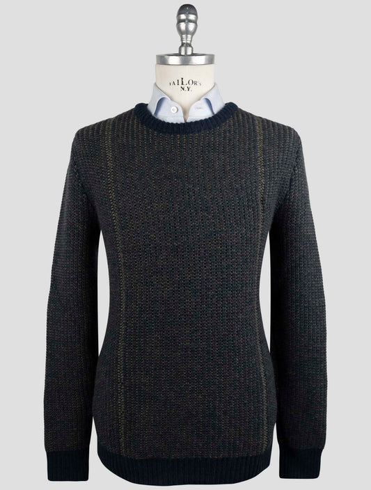 Kiton Blue Gray Cashmere Sweater Crewneck