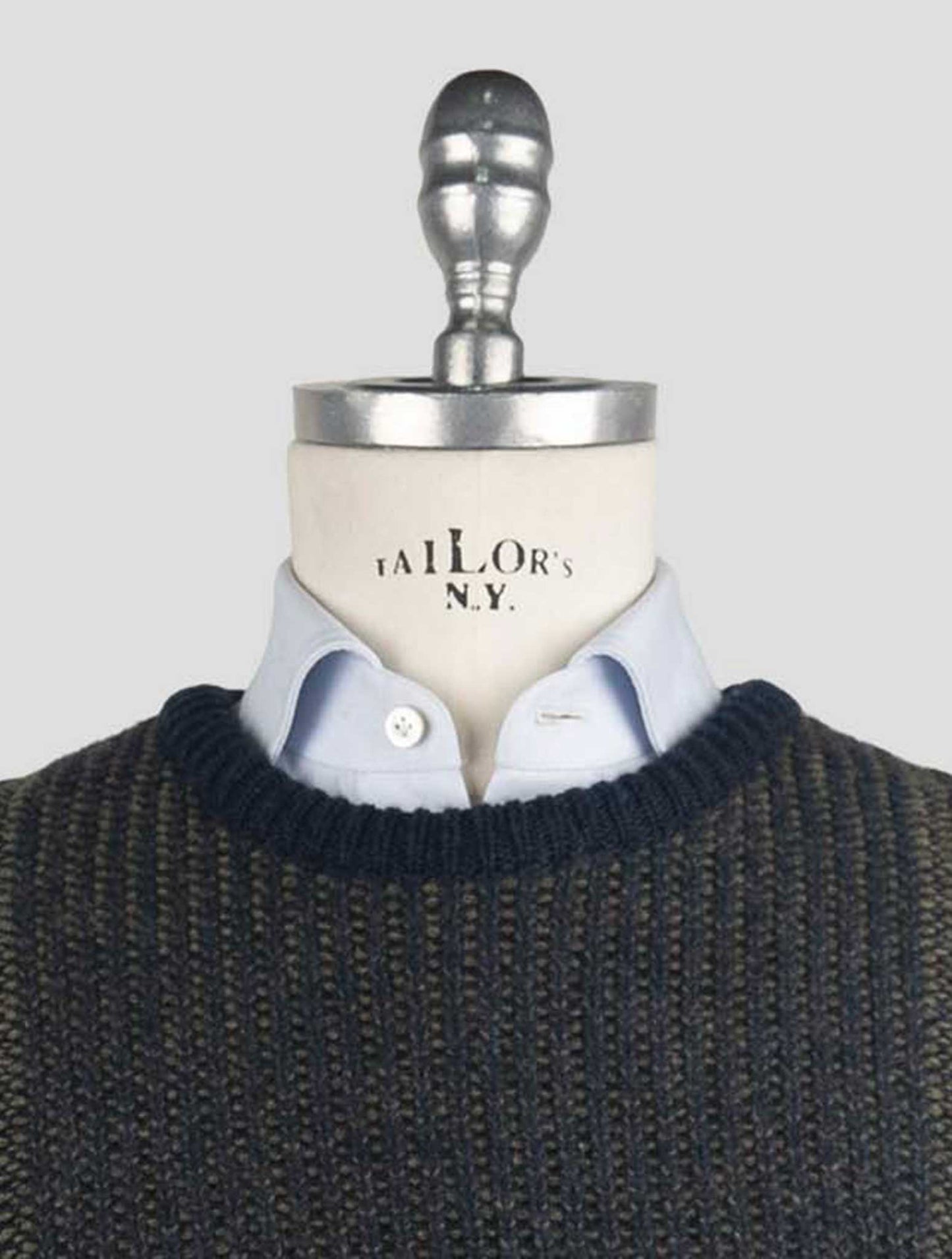 Kiton Blue Gray Cashmere Sweater Crewneck