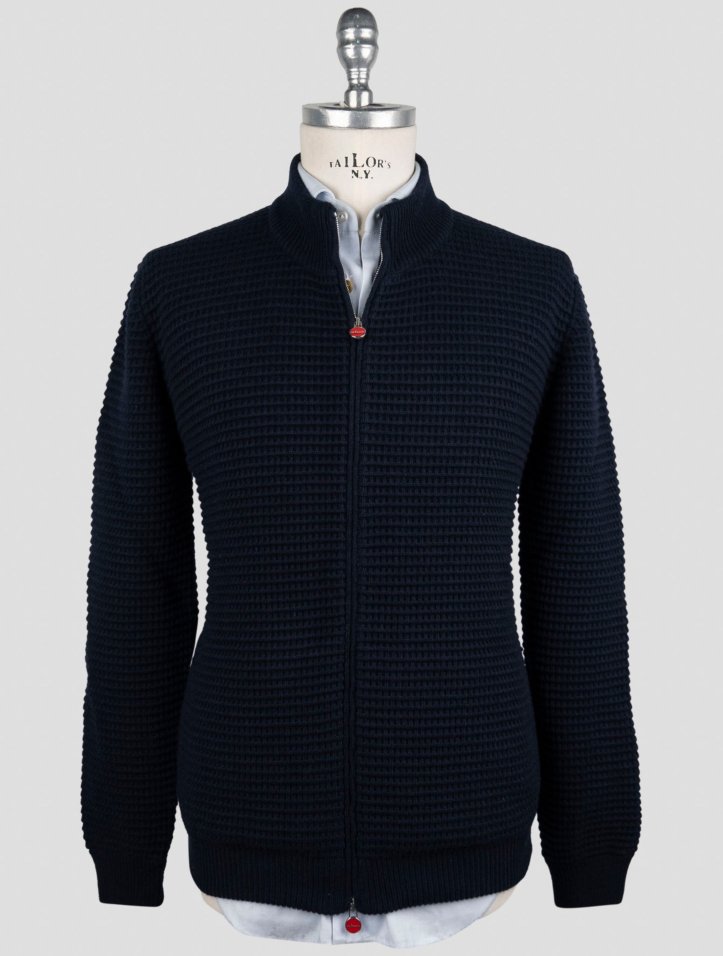Kiton Blue Cashmere Coat Full Zip