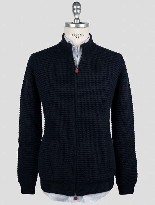 Kiton Blue Cashmere Coat Full Zip