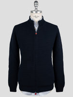 Kiton Blue Cashmere Coat Full Zip