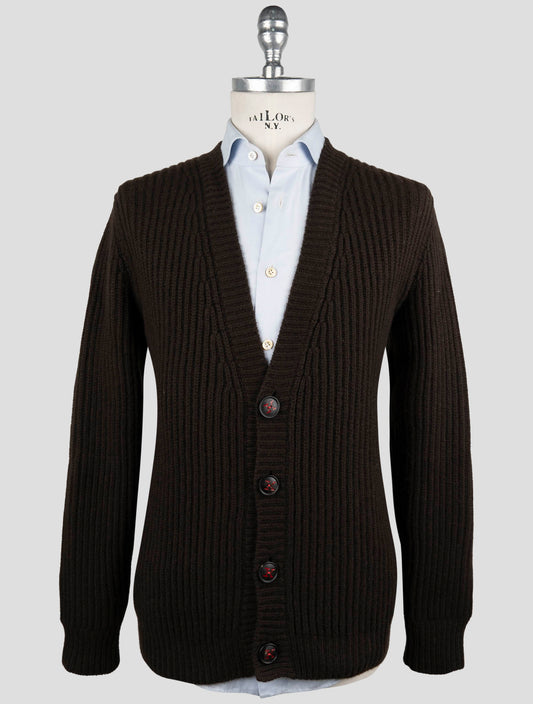 Kiton Brown Cashmere Sweater Cardigan