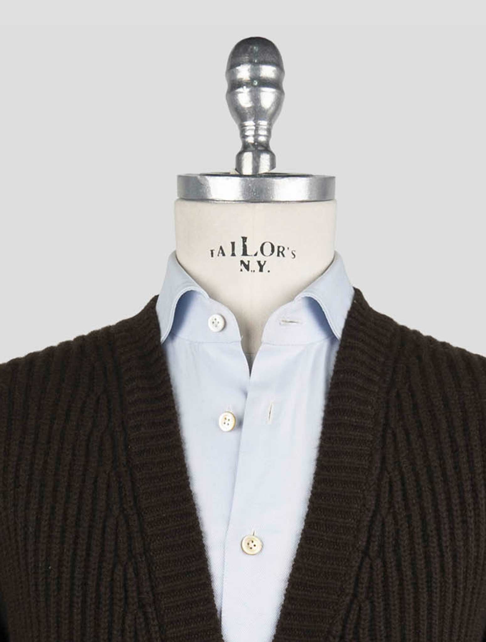 Kiton Brown Cashmere Sweater Cardigan
