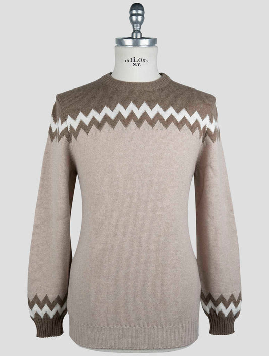 Kiton Brown Cashmere Sweater Crewneck