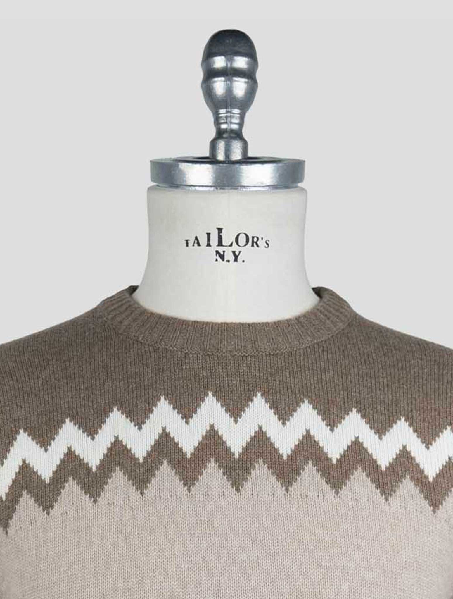 Kiton Brown Cashmere Sweater Crewneck