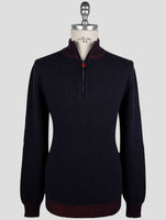 Kiton Red Blue Cashmere Sweater Polo
