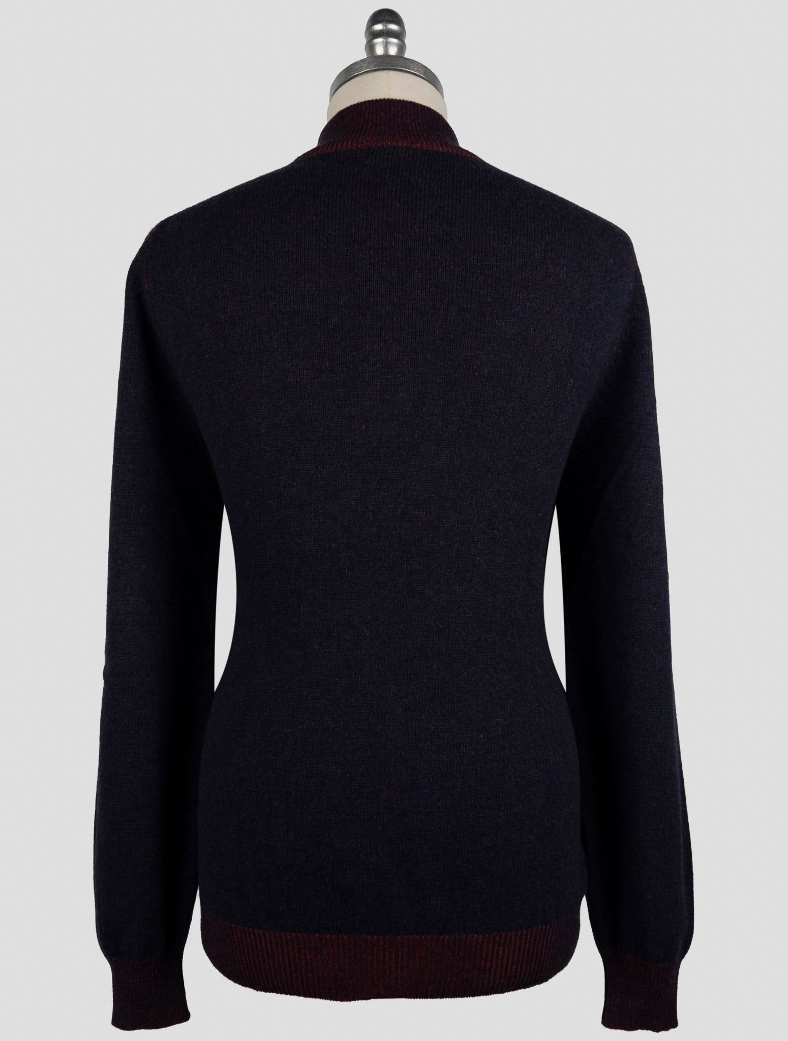 Kiton Red Blue Cashmere Sweater Polo