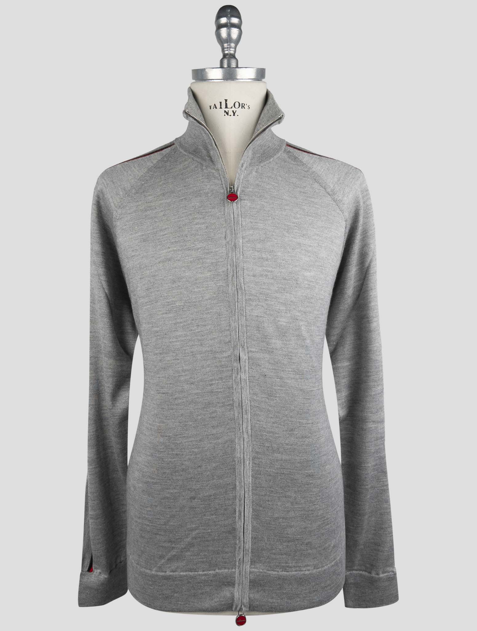 Kiton Gray Cashmere Silk Coat