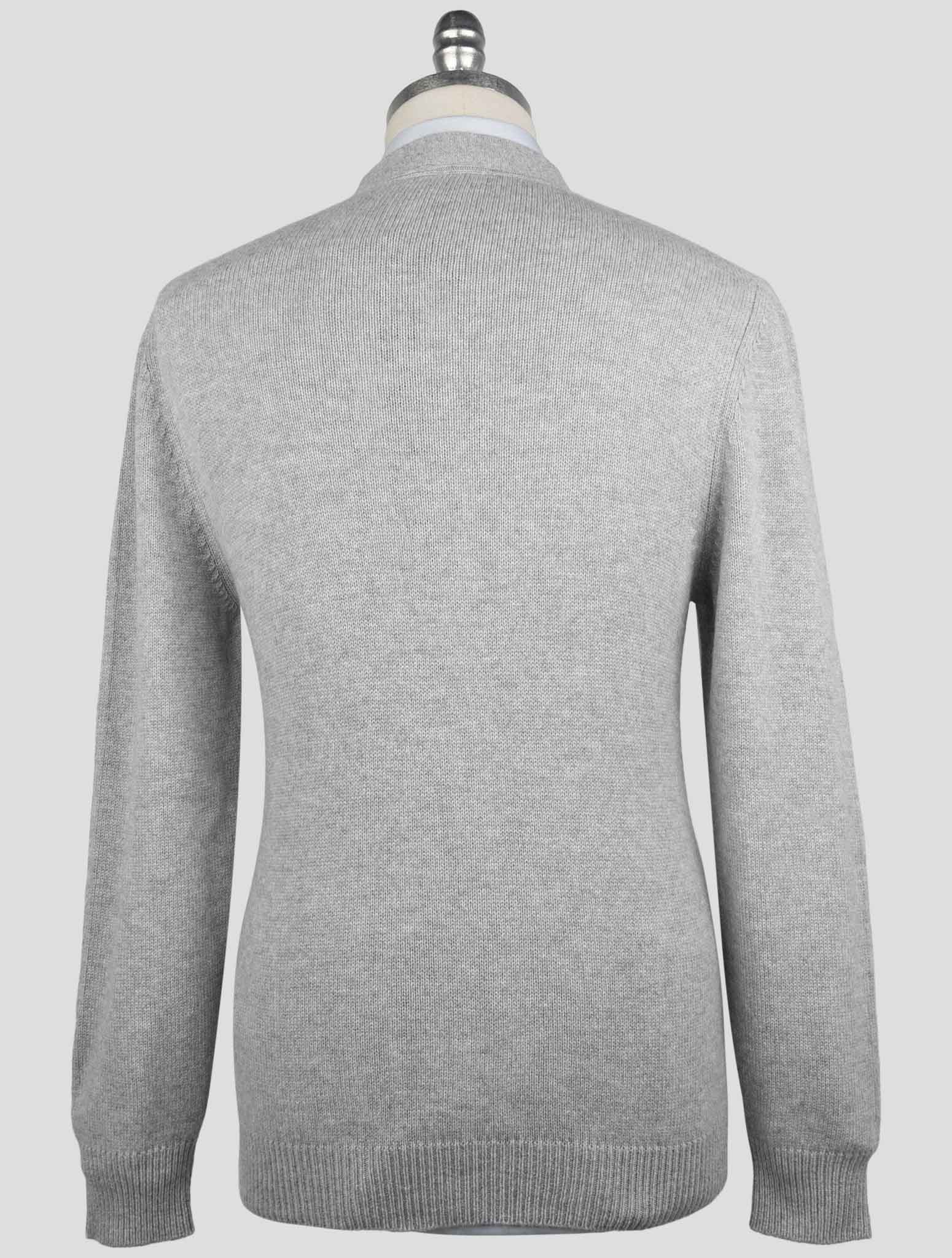 Kiton Gray Orange Cashmere Sweater Cardigan