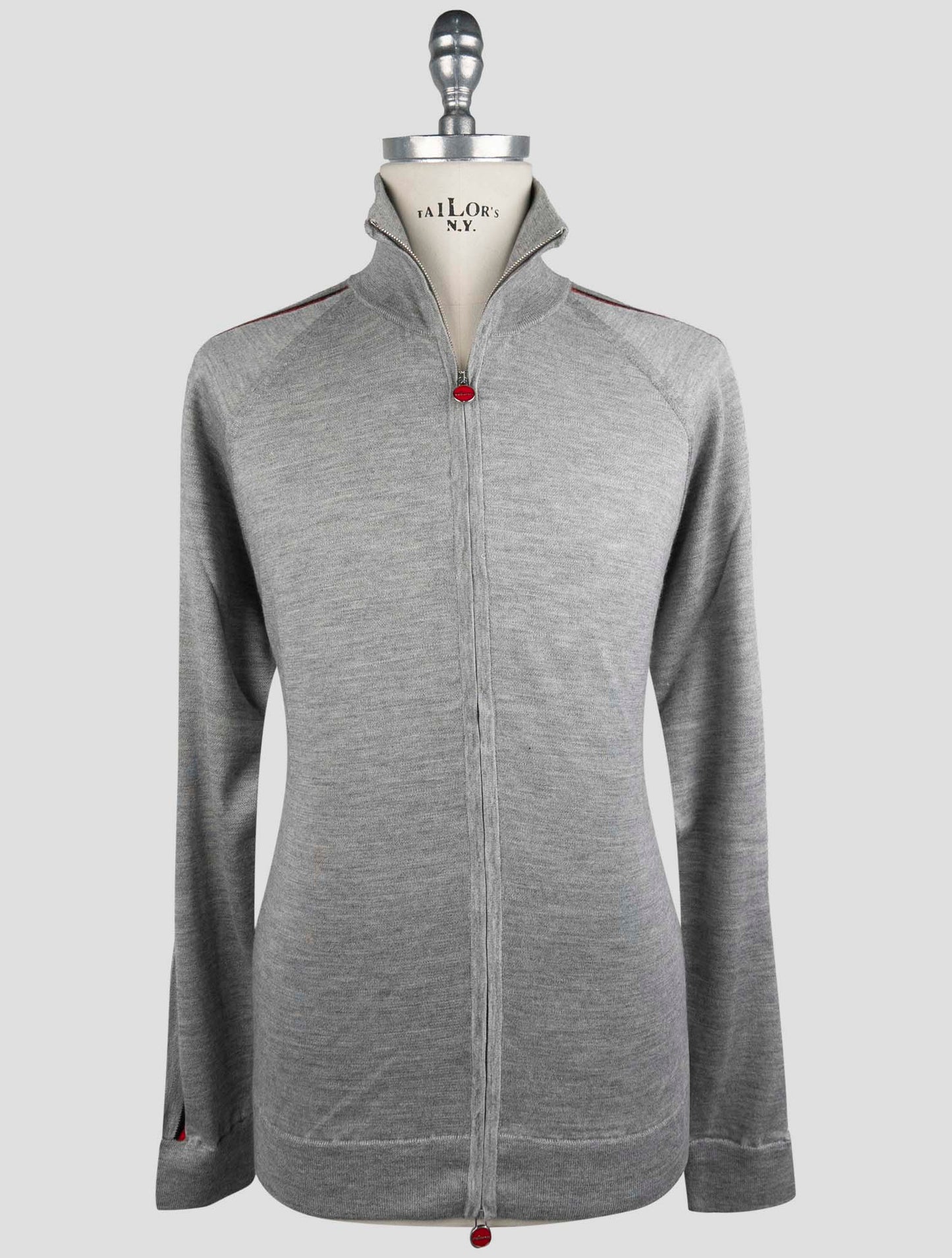 Kiton Gray Cashmere Silk Coat