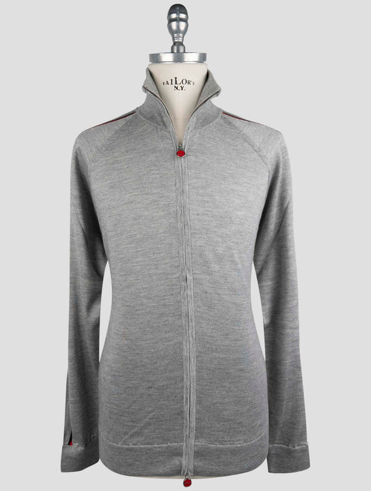 Kiton Gray Cashmere Silk Coat