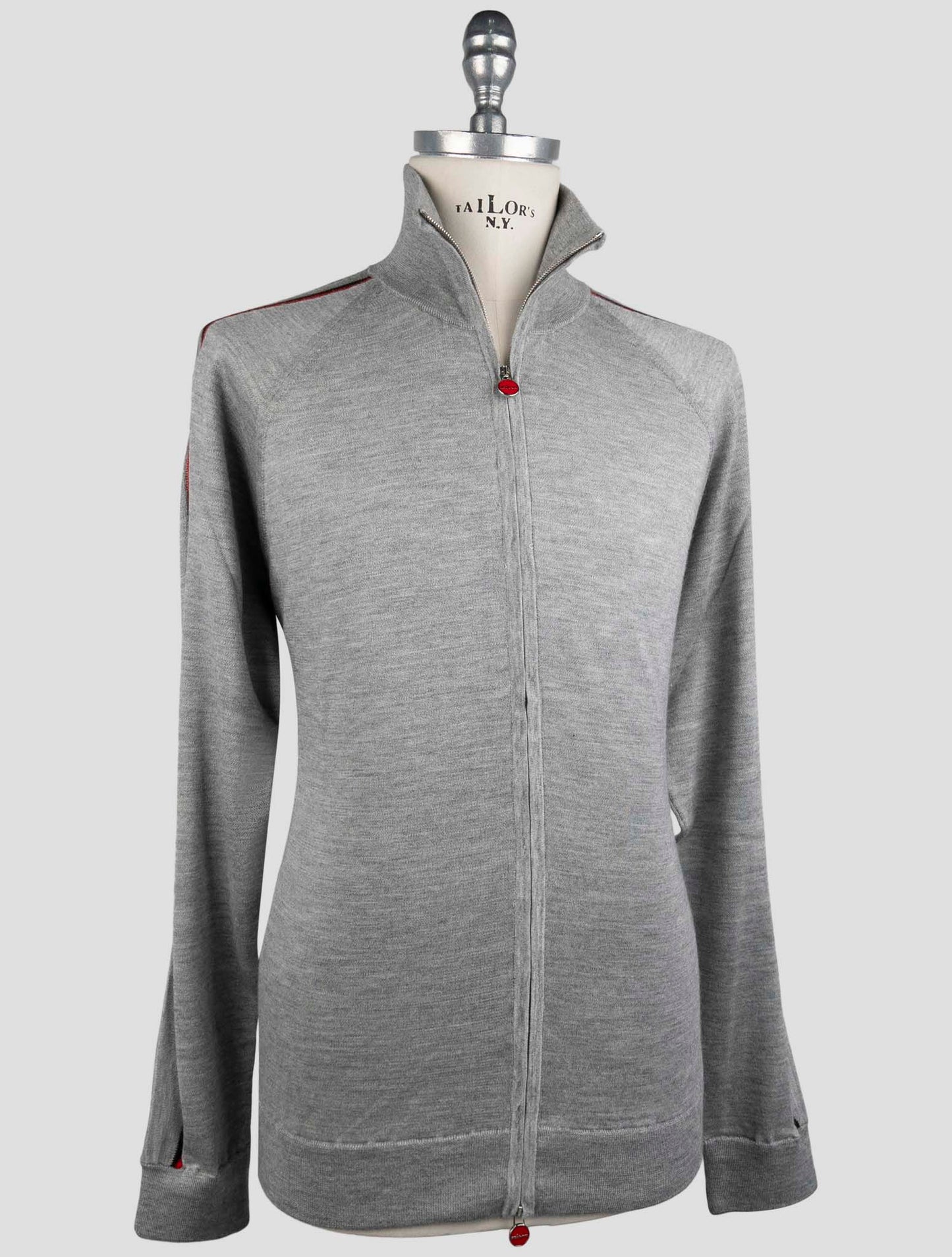 Kiton Gray Cashmere Silk Coat
