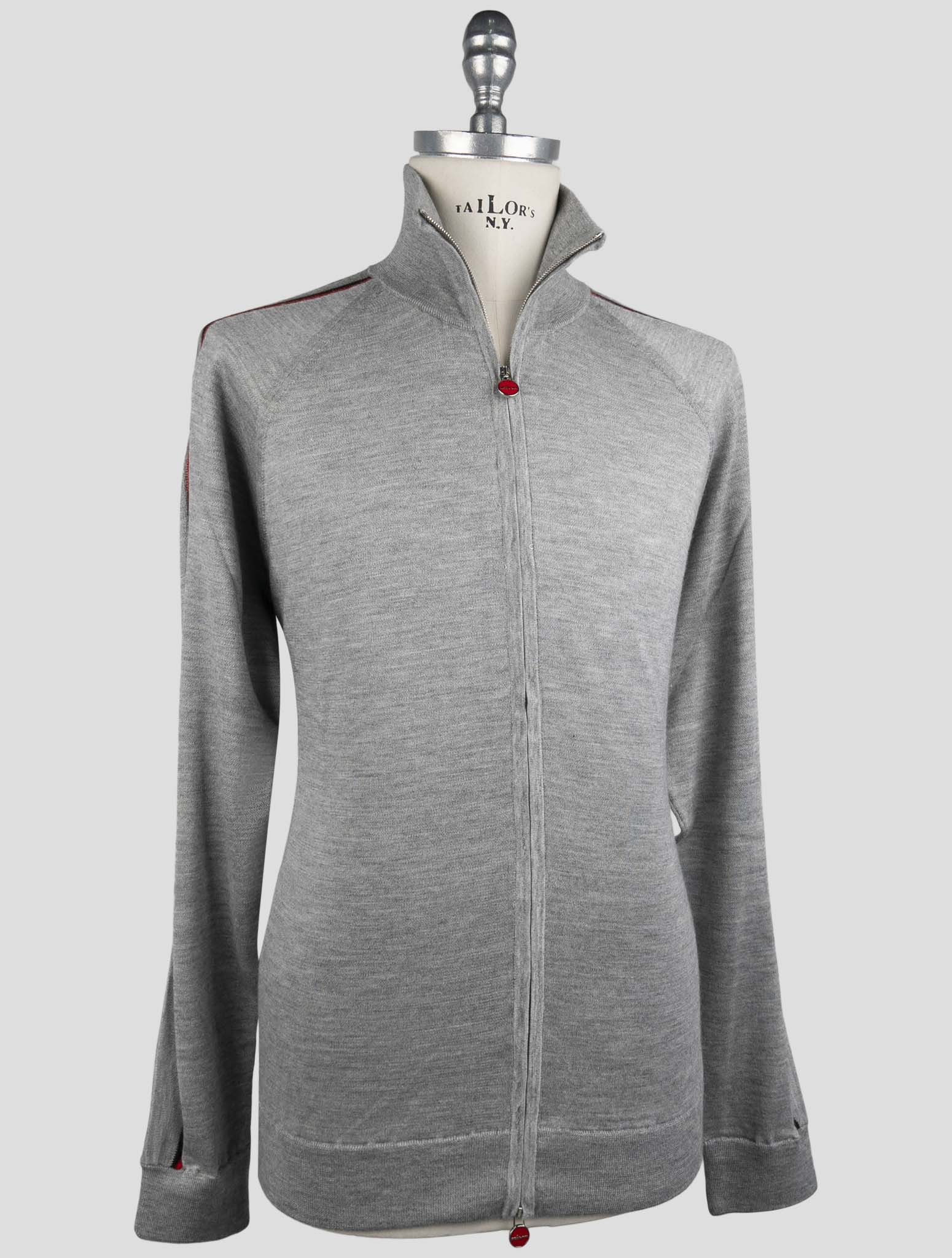 Kiton Gray Cashmere Silk Coat