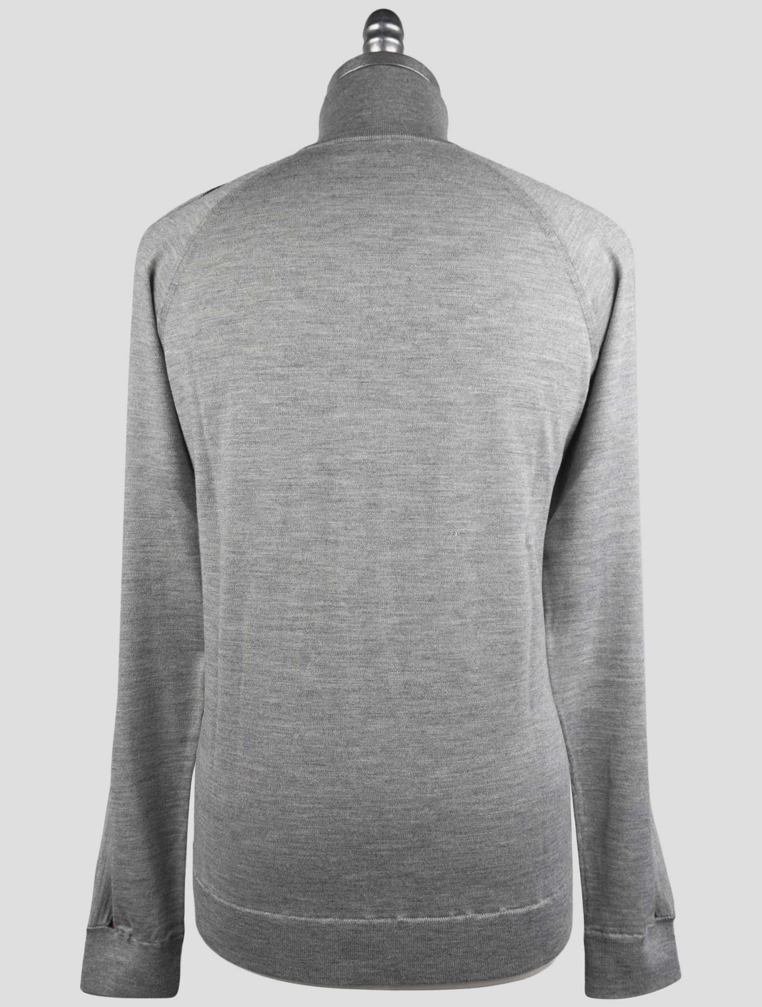 Kiton Gray Cashmere Silk Coat