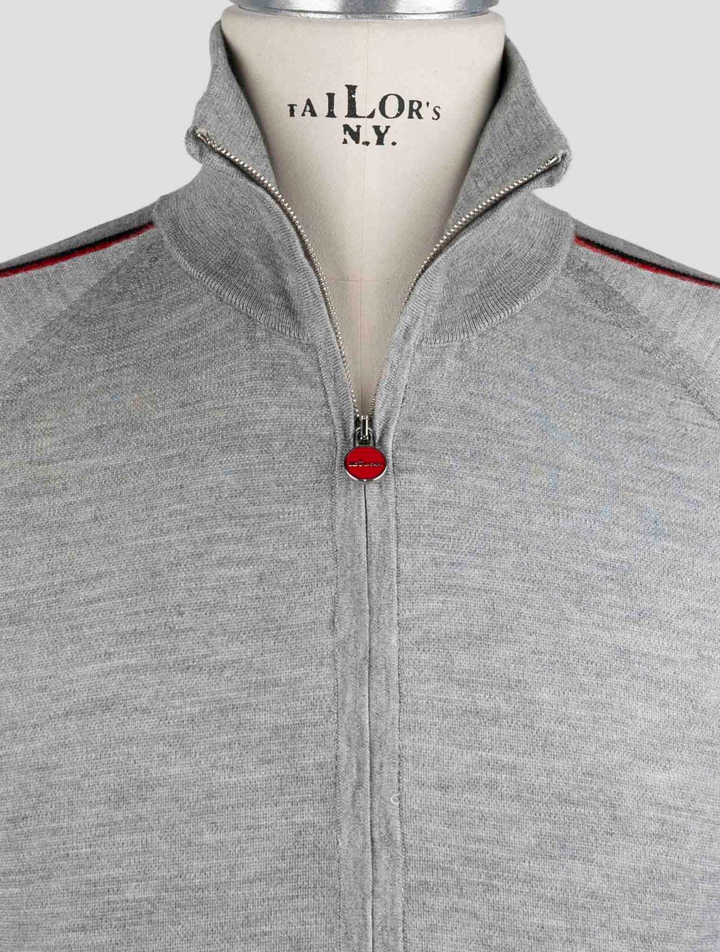 Kiton Gray Cashmere Silk Coat