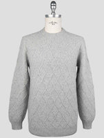 Kiton Gray Wool Sweater Crewneck