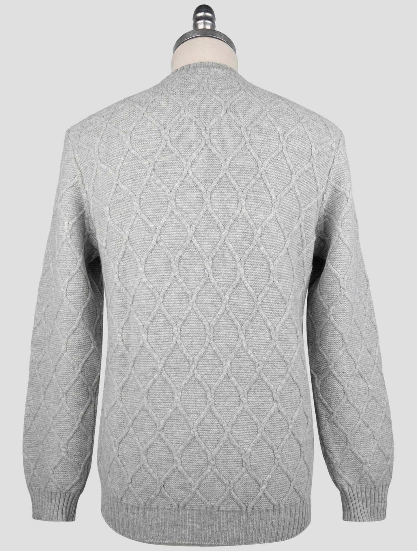 Kiton Gray Wool Sweater Crewneck