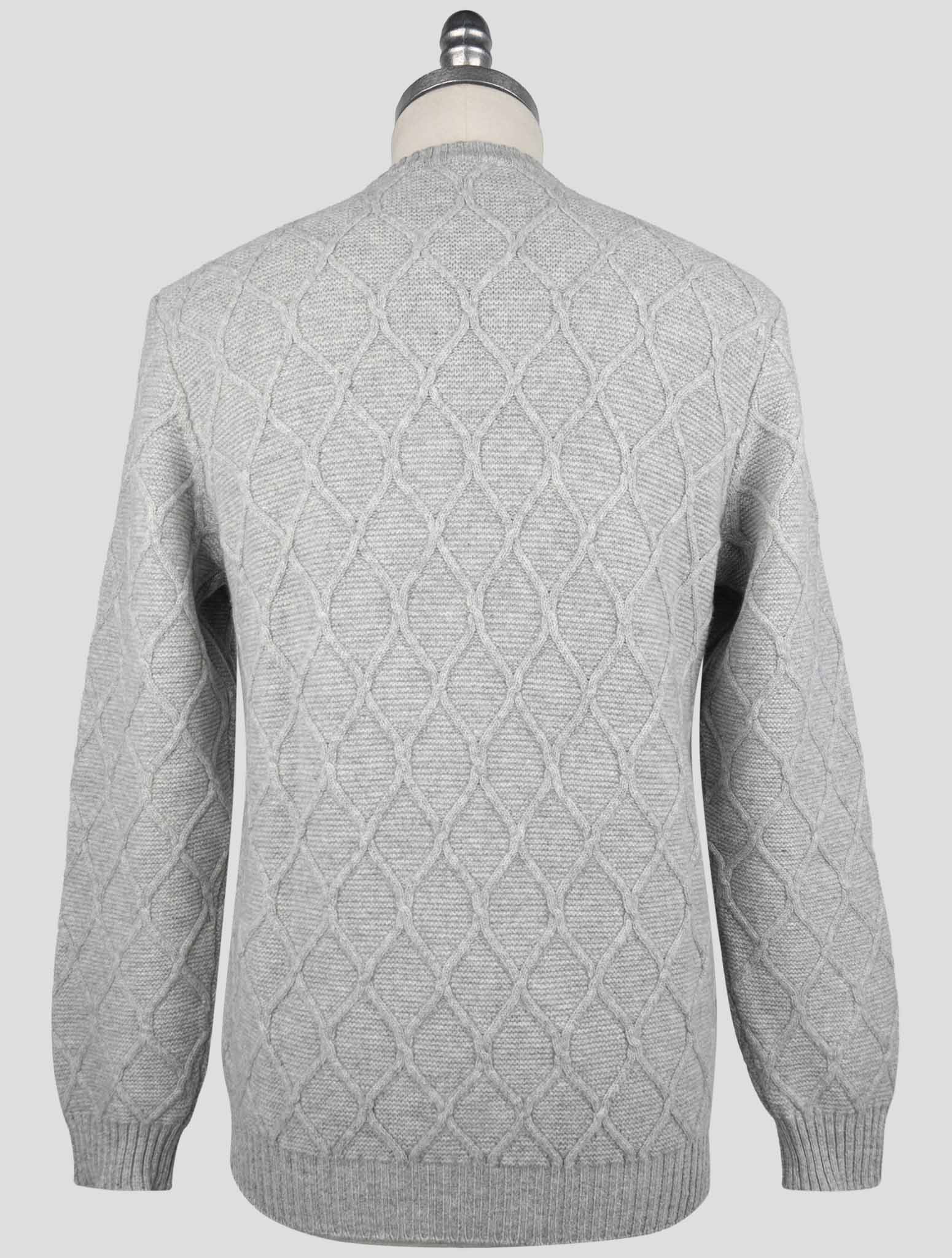 Kiton Gray Wool Sweater Crewneck