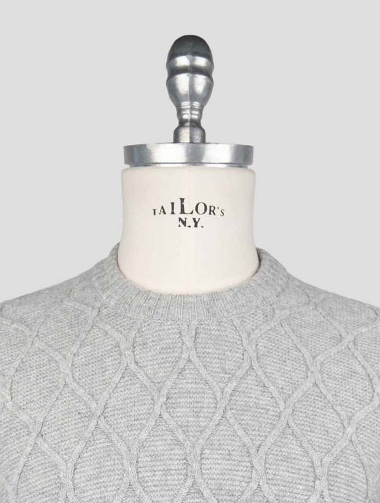 Kiton Gray Cashmere Sweater Crewneck