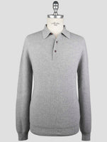 Kiton Gray Cashmere Sweater Polo
