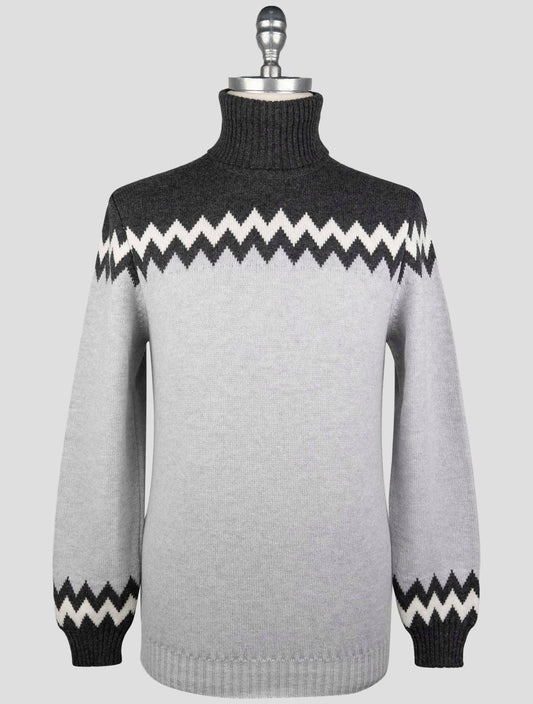 Kiton Multicolor Cashmere Sweater Turtleneck