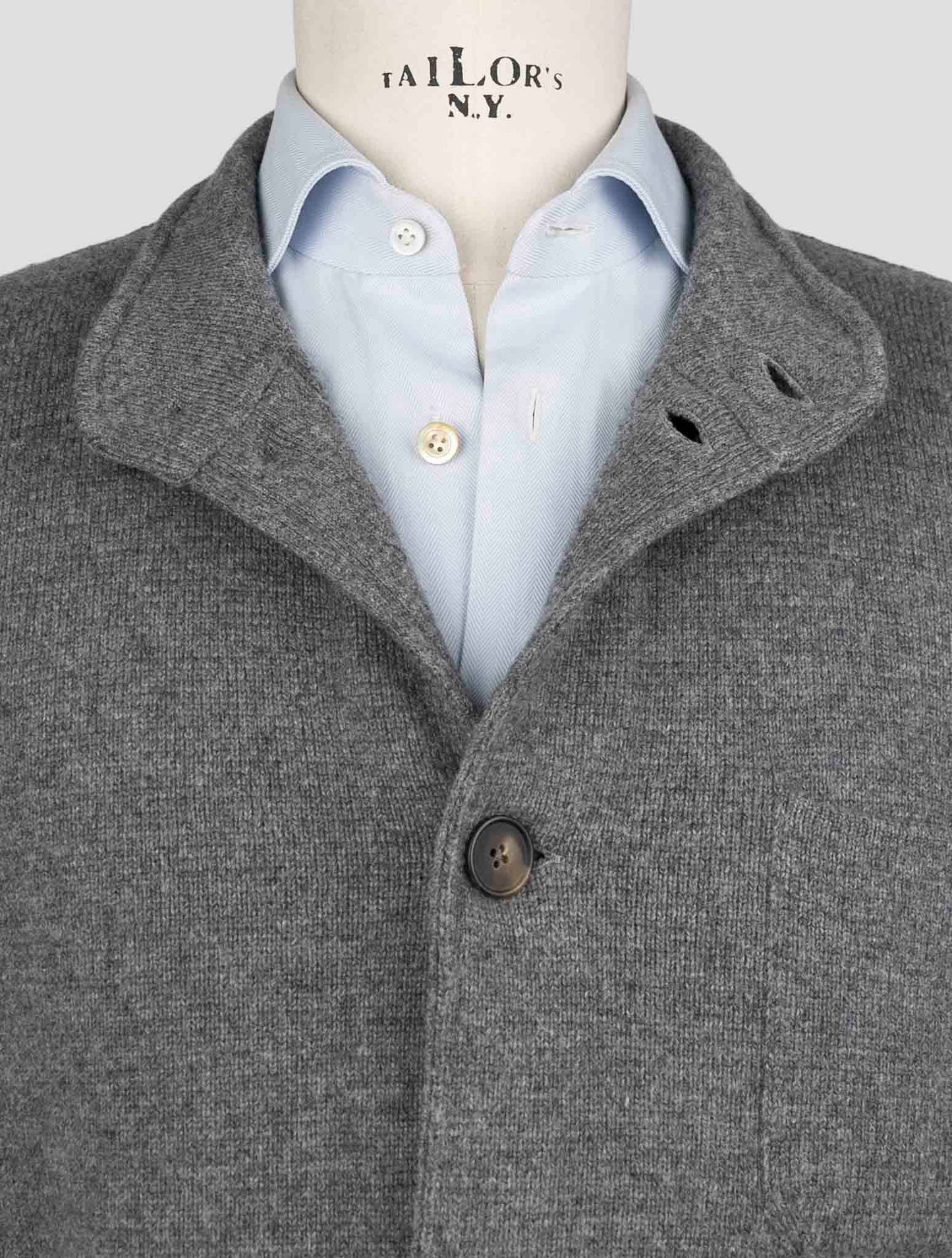 Kiton Gray Cashmere Sweater Cardigan