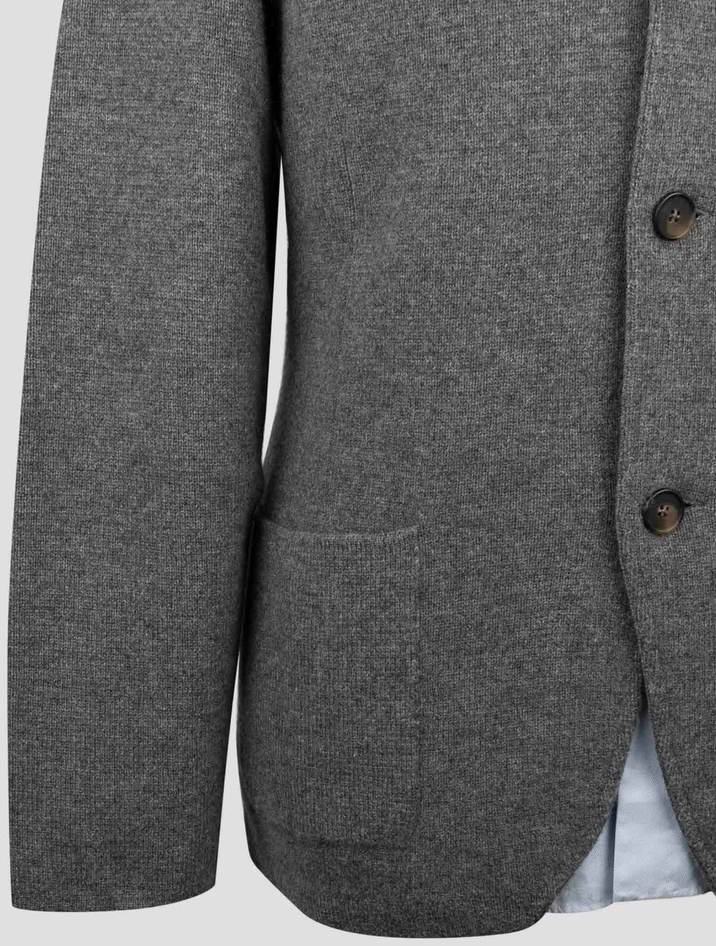 Kiton Gray Cashmere Sweater Cardigan
