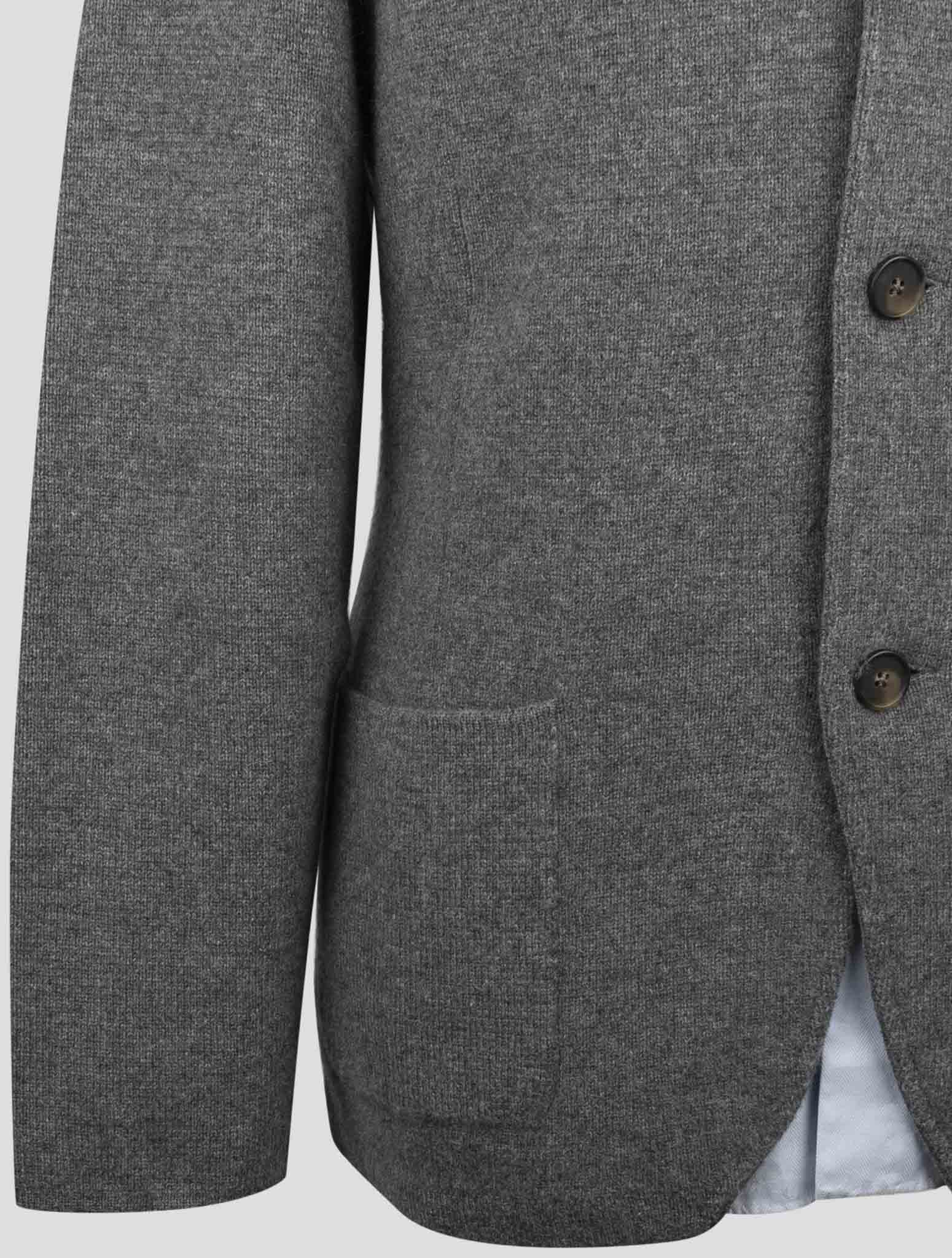 Kiton Gray Cashmere Sweater Cardigan