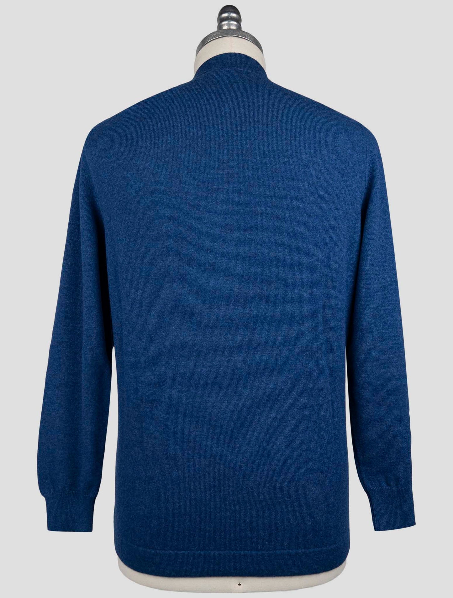 Kiton Blue Wool Sweater Full Zip