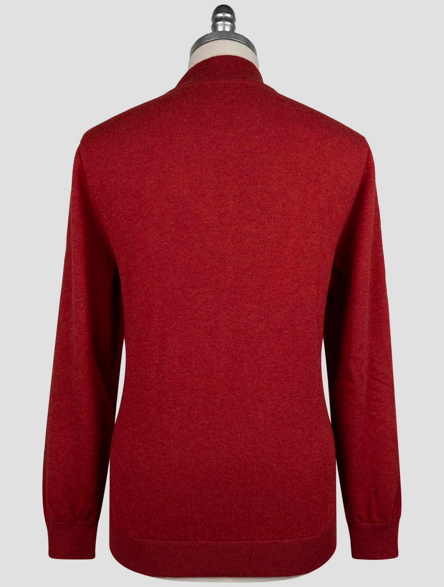 Kiton Red Cashmere Sweater Full Zip