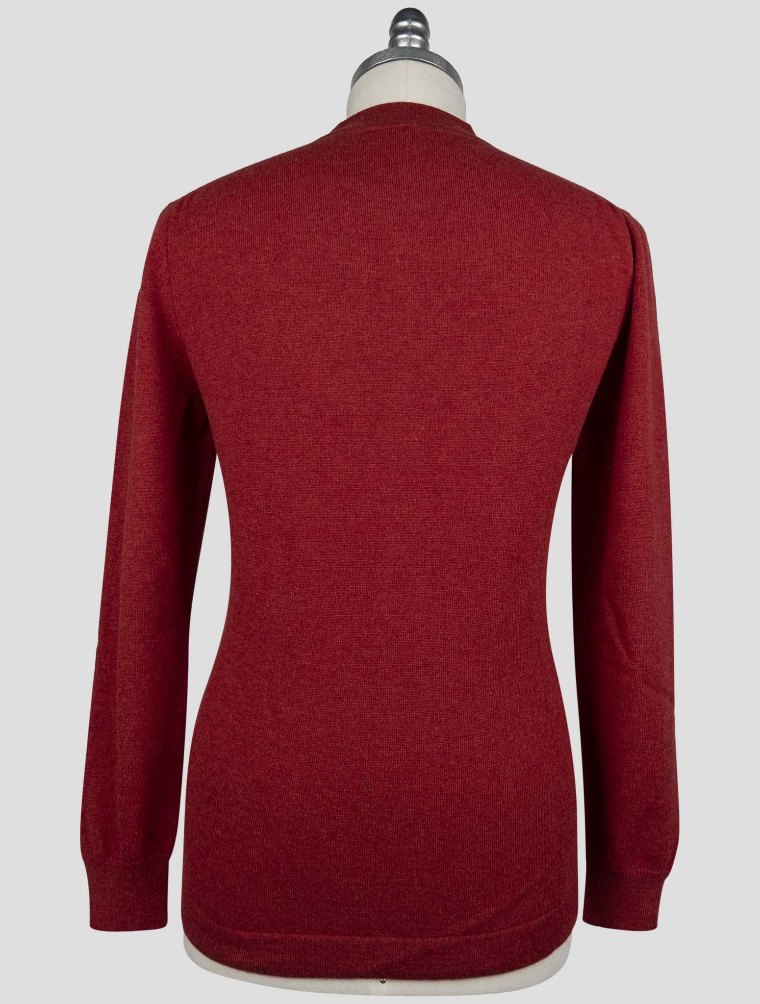Kiton Red Cashmere Sweater Full Zip