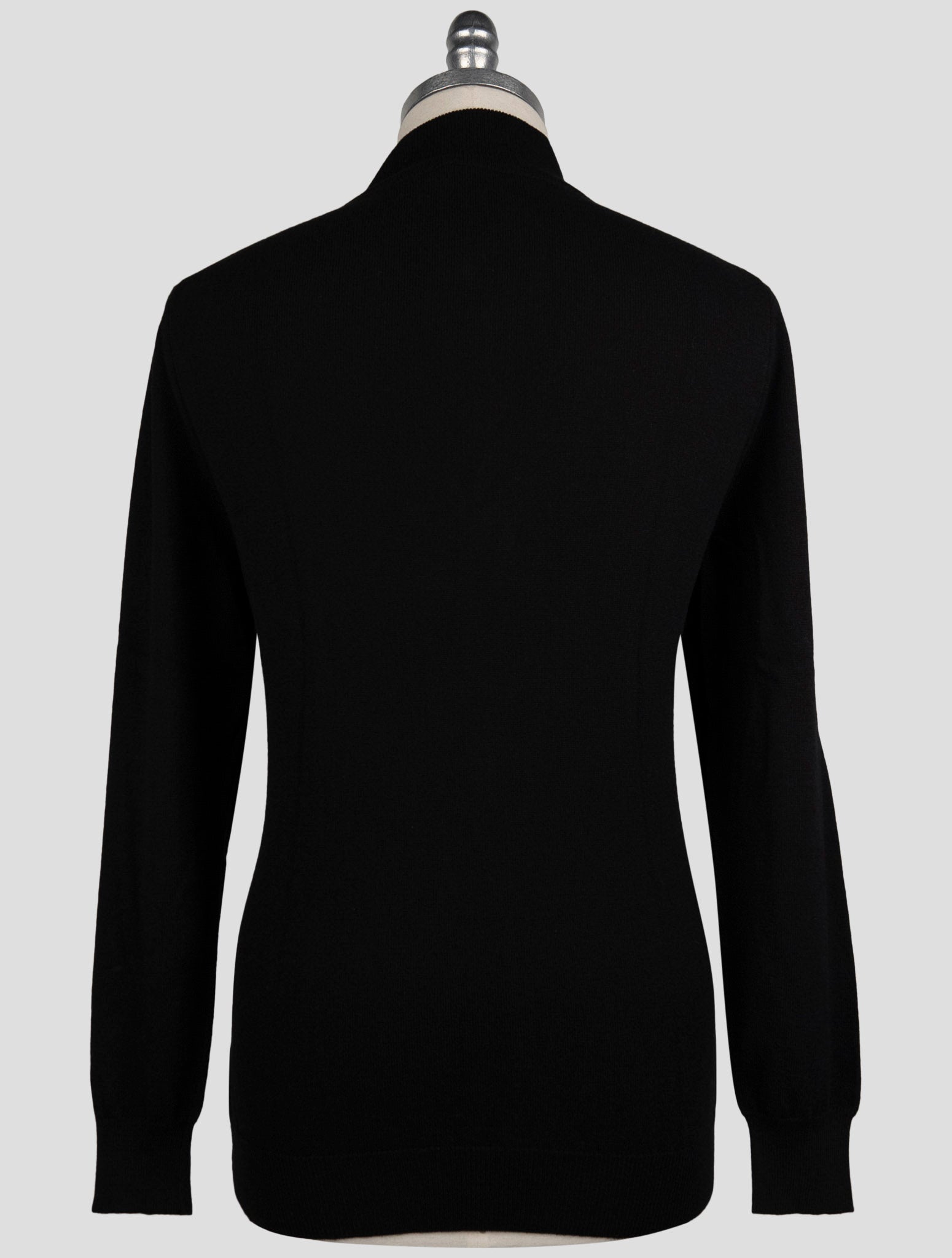 Kiton Black Cashmere Sweater Half Zip