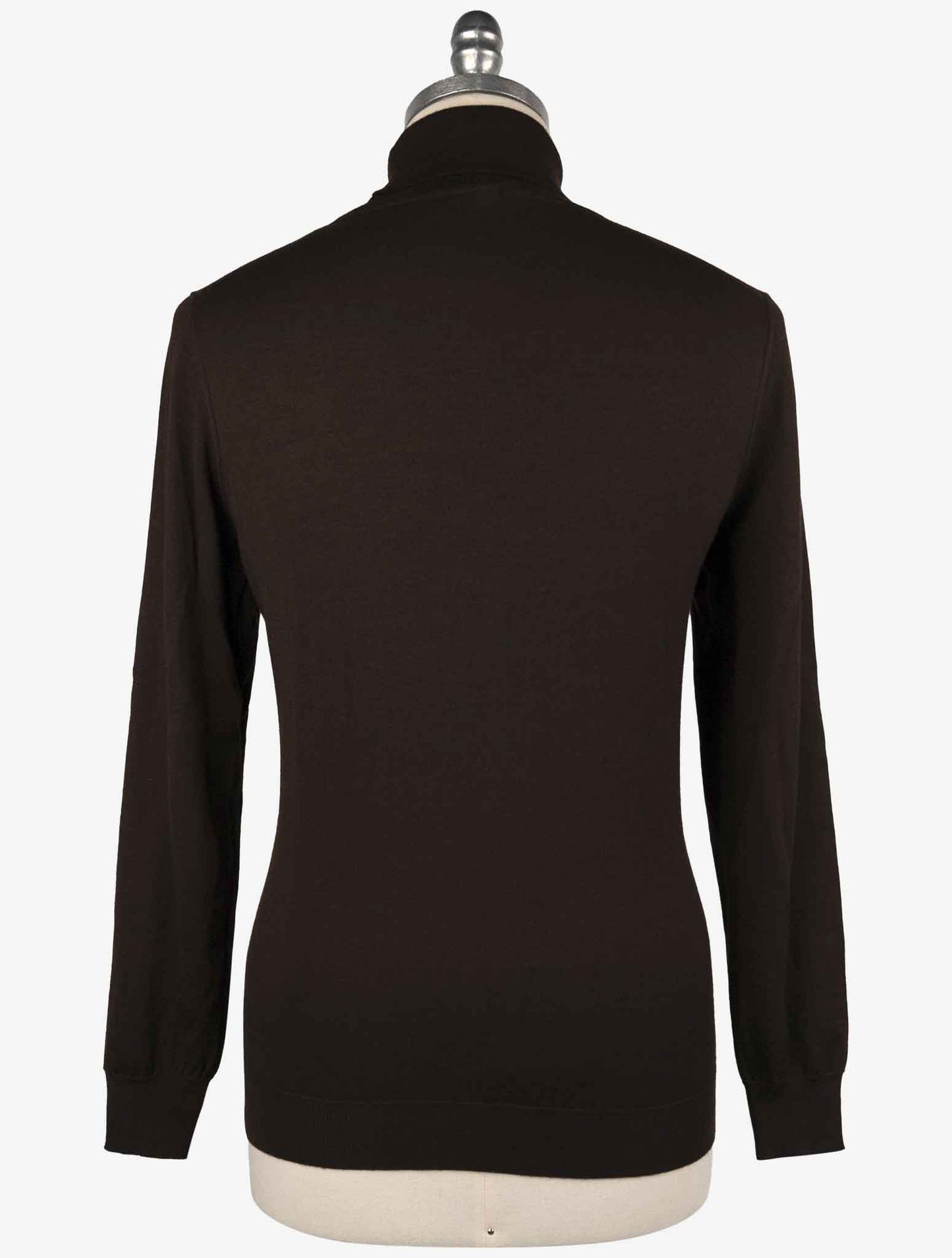 Kiton Brown Cashmere Silk Sweater Turtleneck