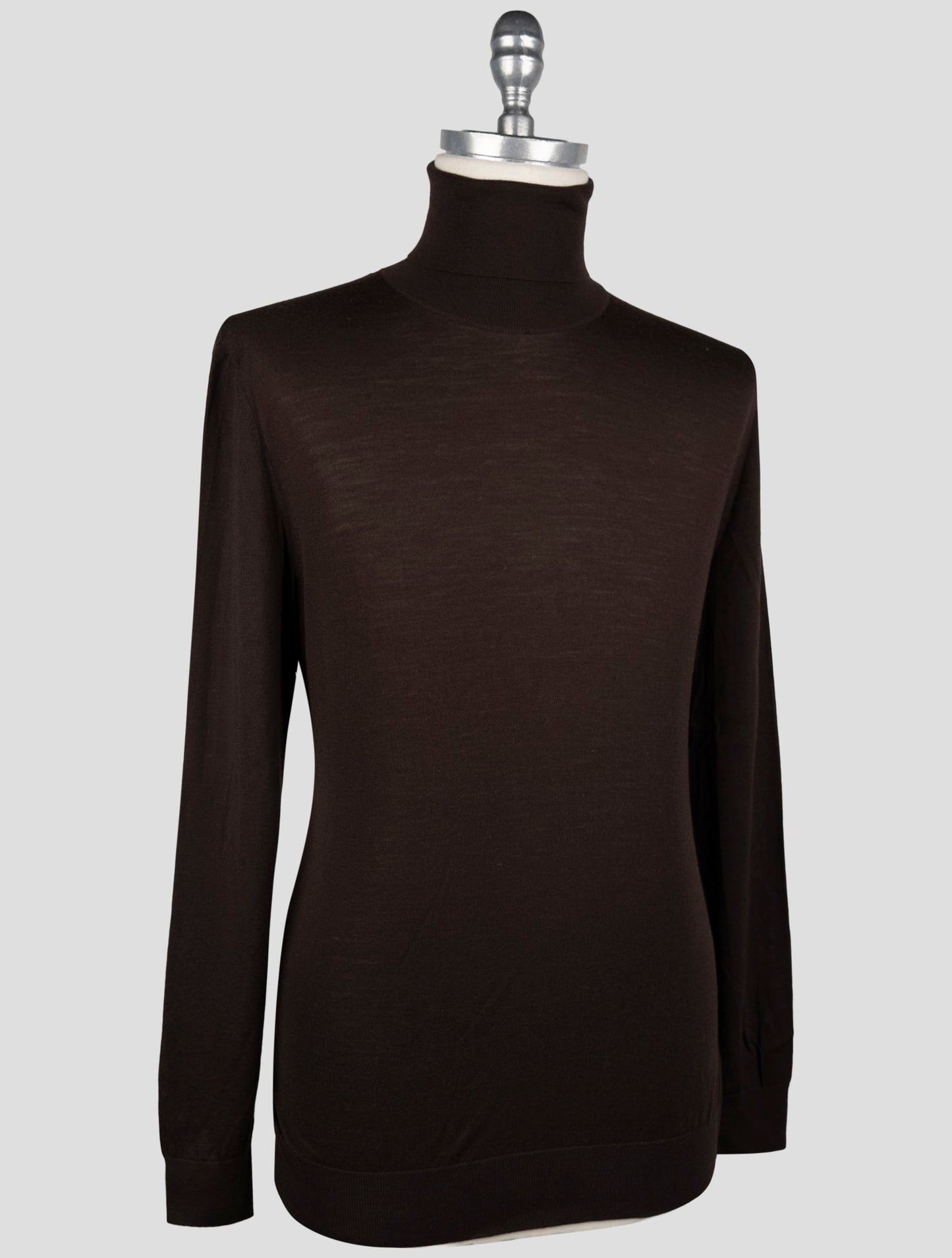Kiton Brown Wool Sweater Turtleneck