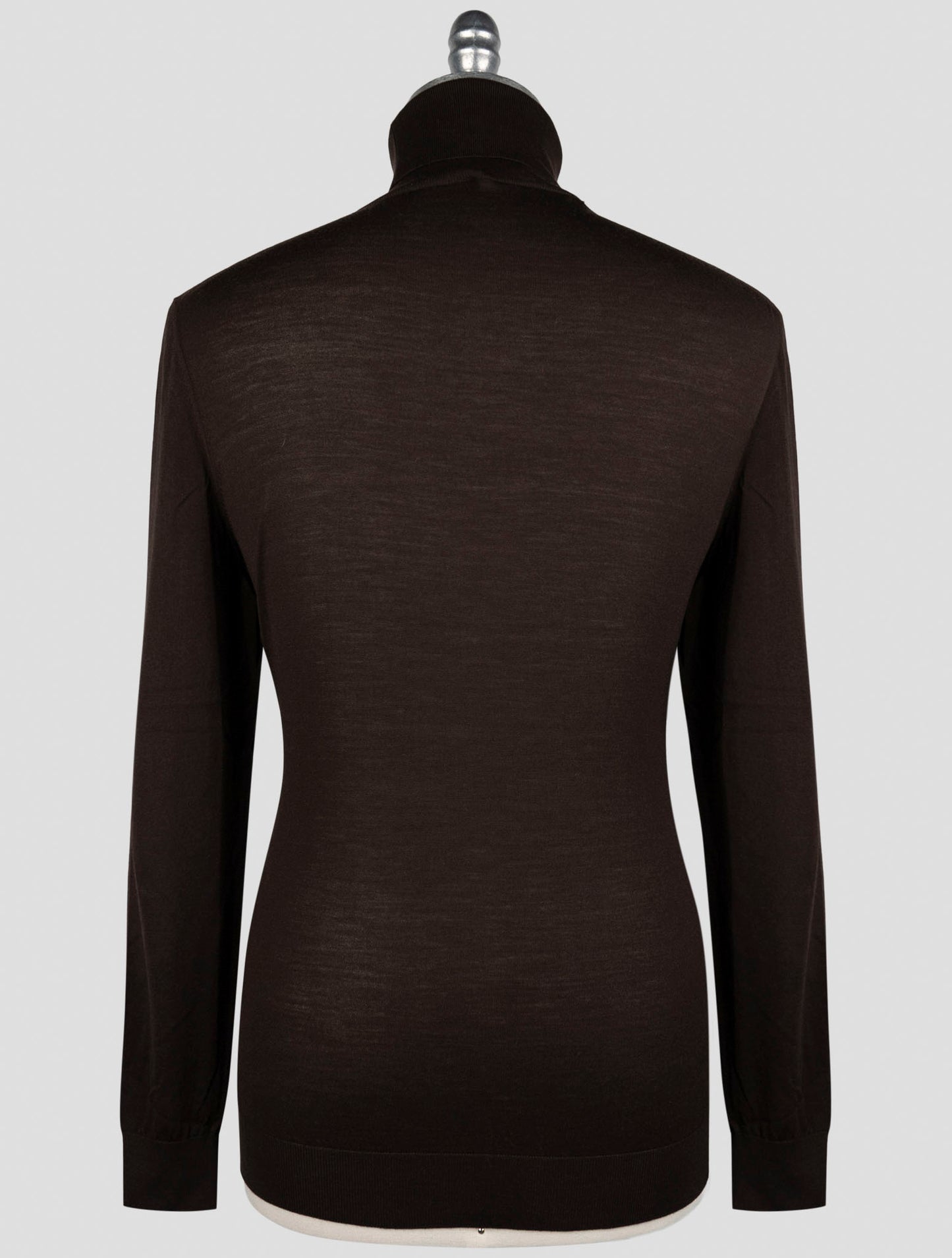 Kiton Brown Wool Sweater Turtleneck