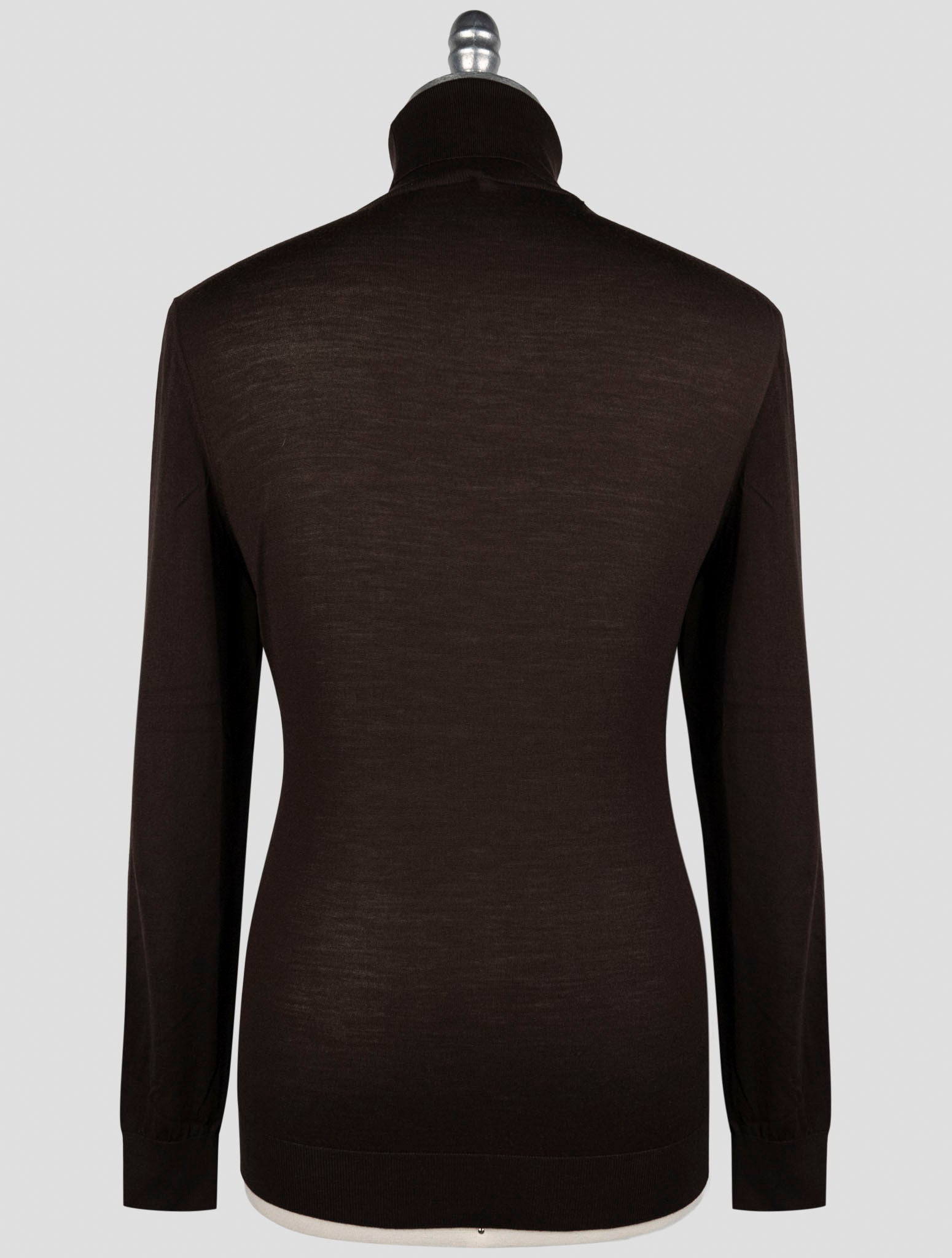 Kiton Brown Wool Sweater Turtleneck