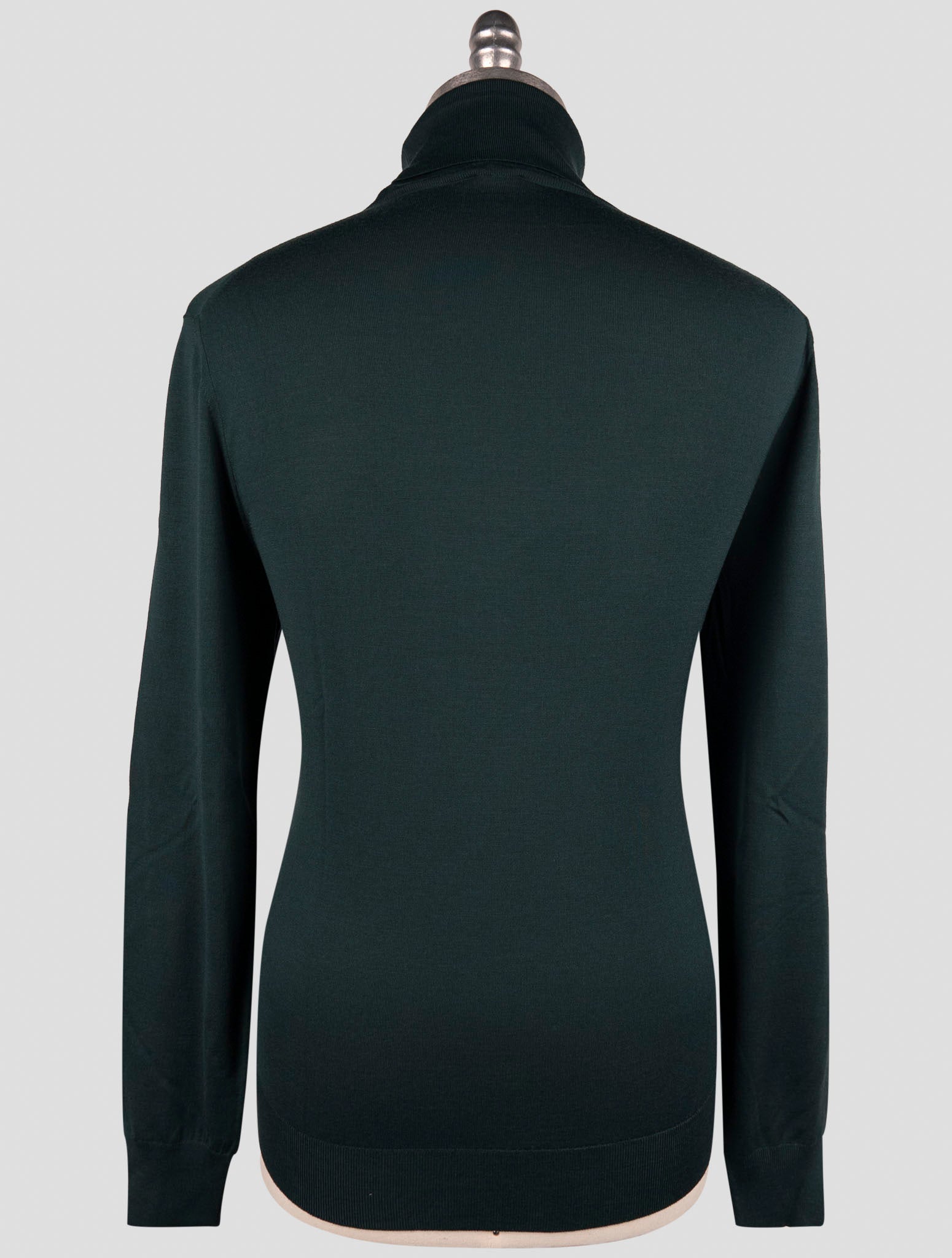 Kiton Green Wool Sweater Turtleneck