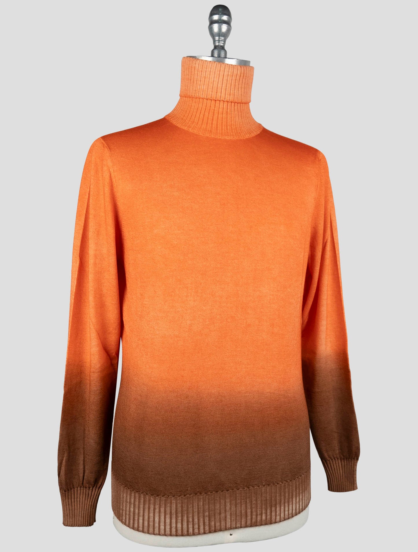 Kiton Orange Cashmere Sweater Turtleneck